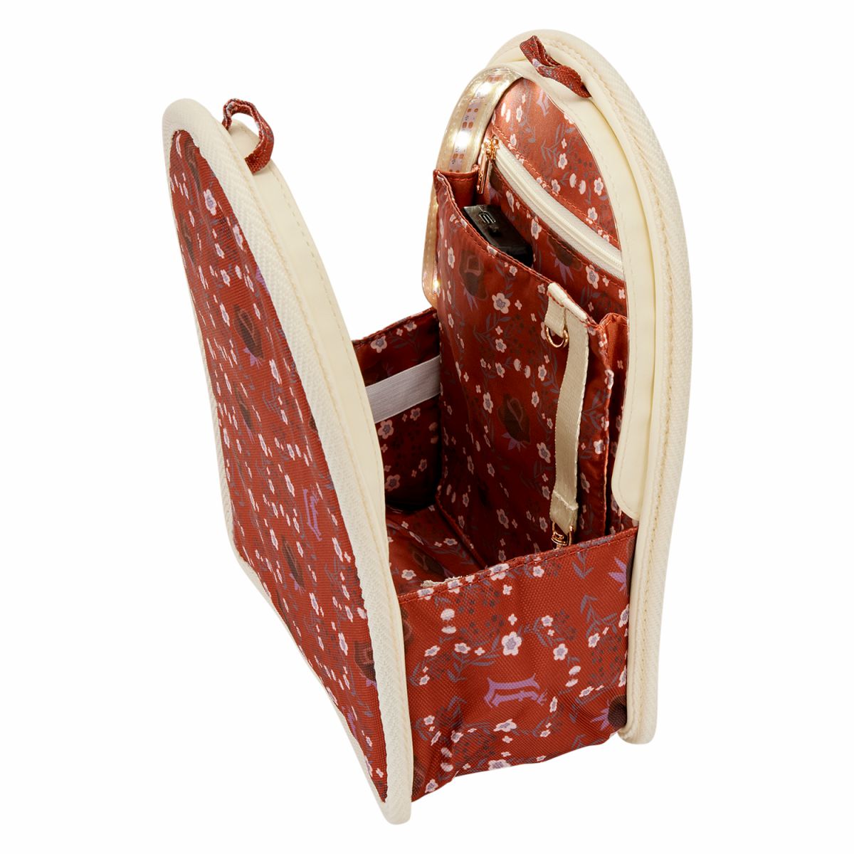 Loungefly Cream & Red Floral Light-Up Mini Backpack Bag Organizer Insert