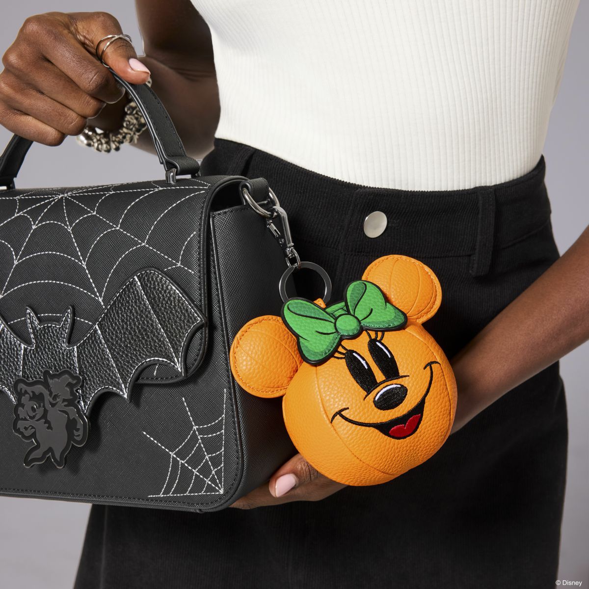 Minnie Mouse Pumpkin Keychain Charm