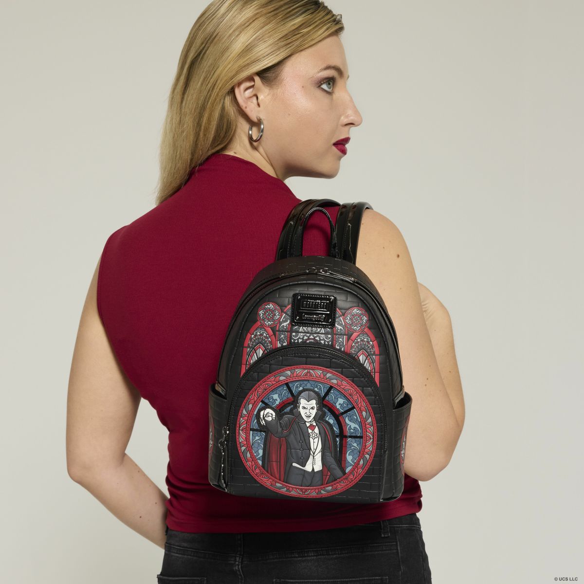 Universal Monsters Dracula Stained Glass Mini Backpack