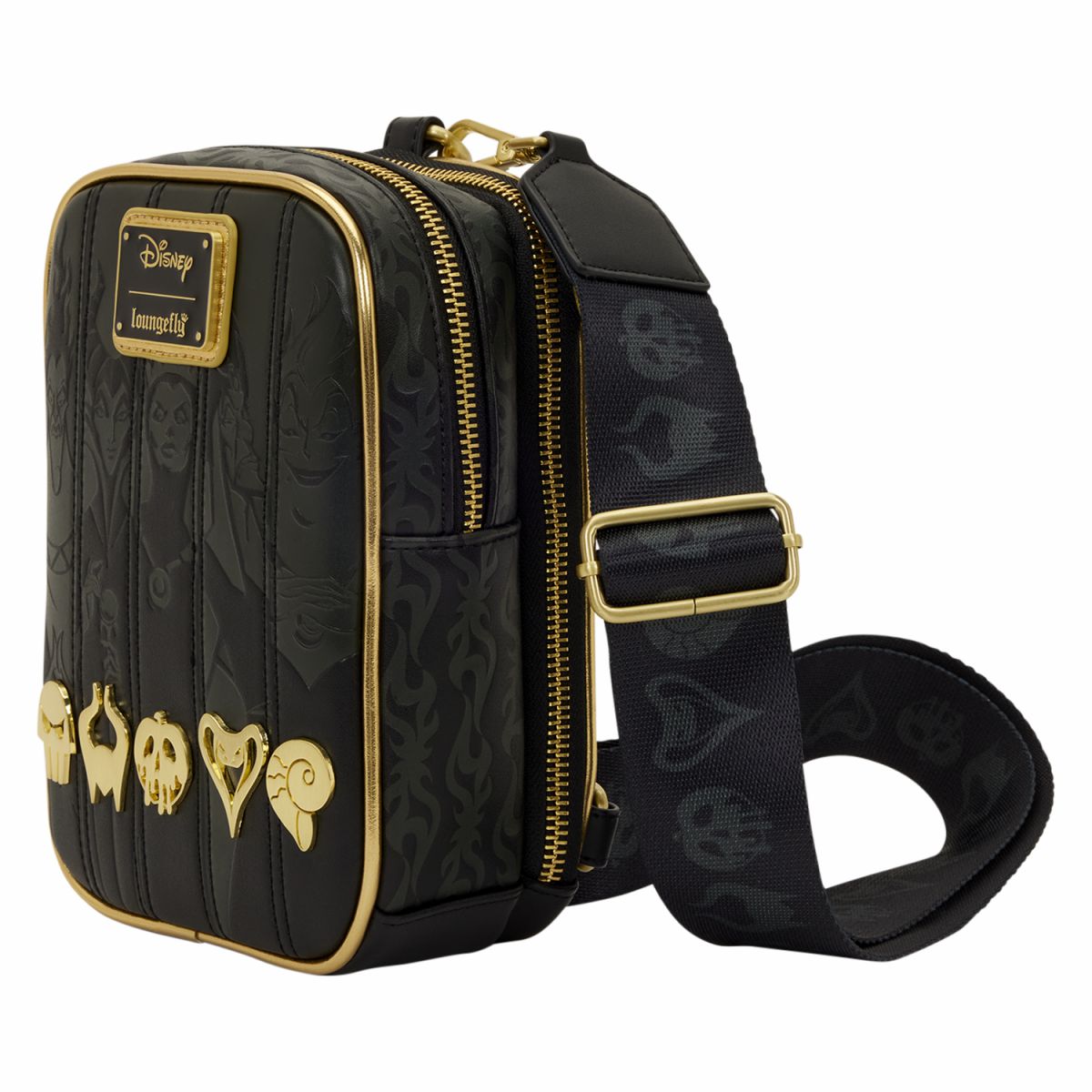 Disney Villains Exclusive Black & Gold Sling Crossbody Bag