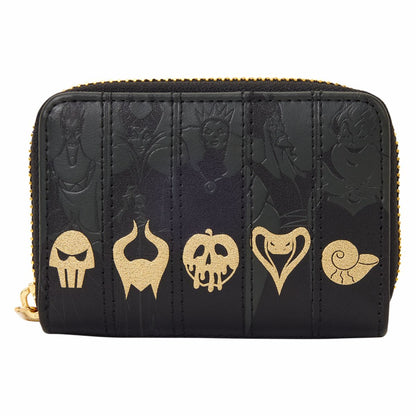 Disney Villains Exclusive Black & Gold Zip Around Wallet