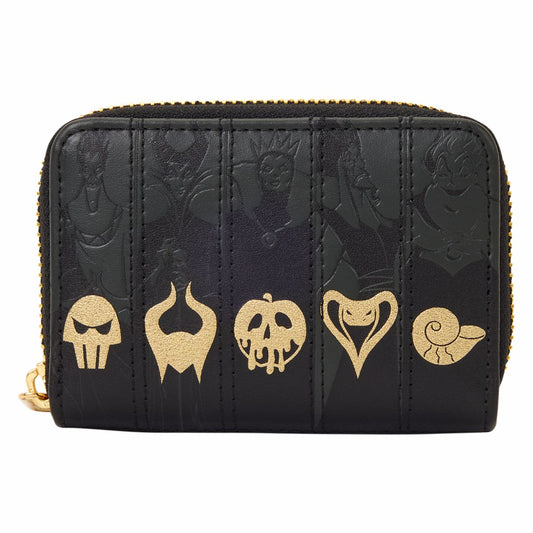Disney Villains Exclusive Black & Gold Zip Around Wallet