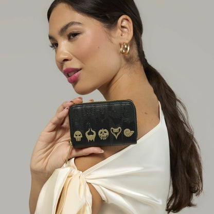 Disney Villains Exclusive Black & Gold Zip Around Wallet