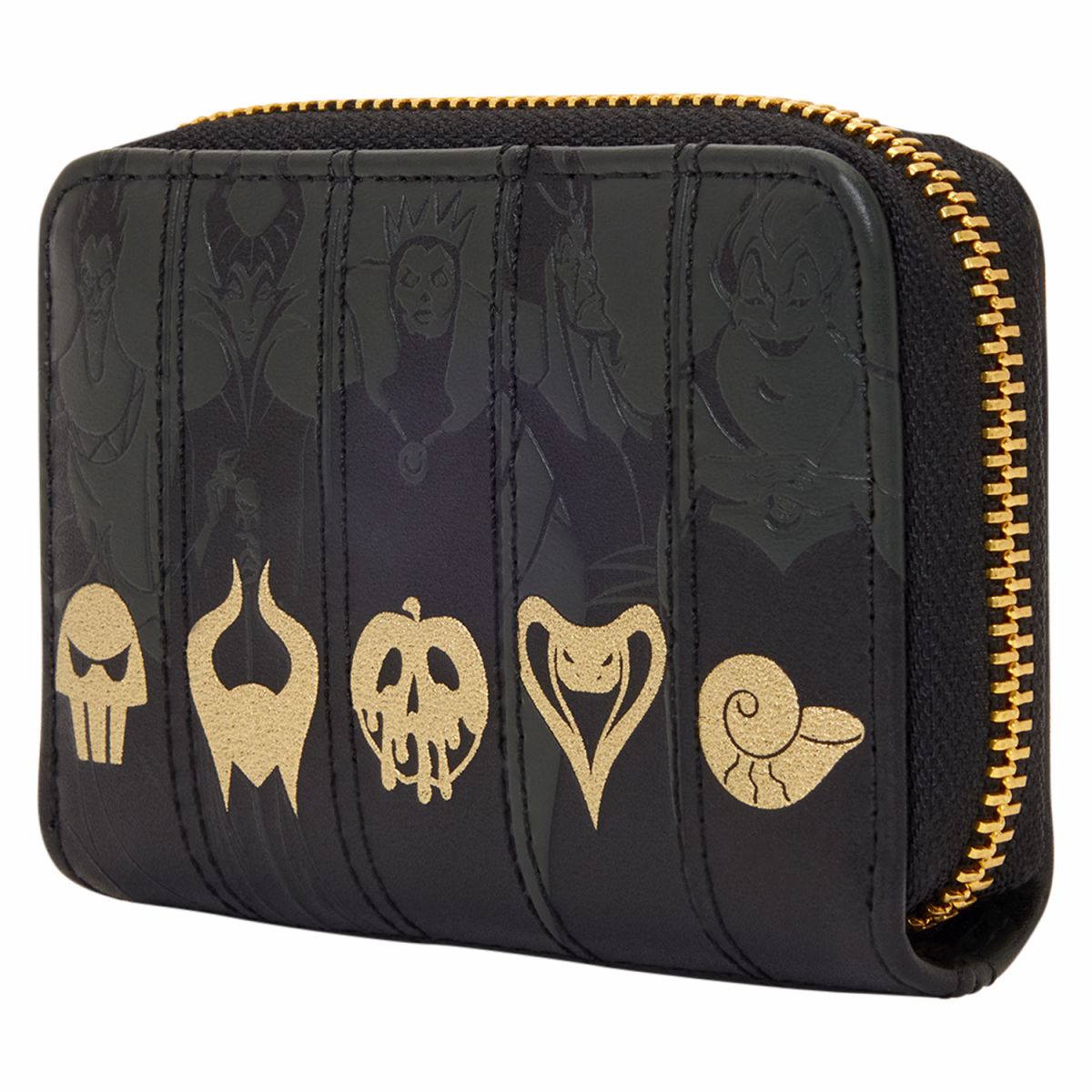 Disney Villains Exclusive Black & Gold Zip Around Wallet