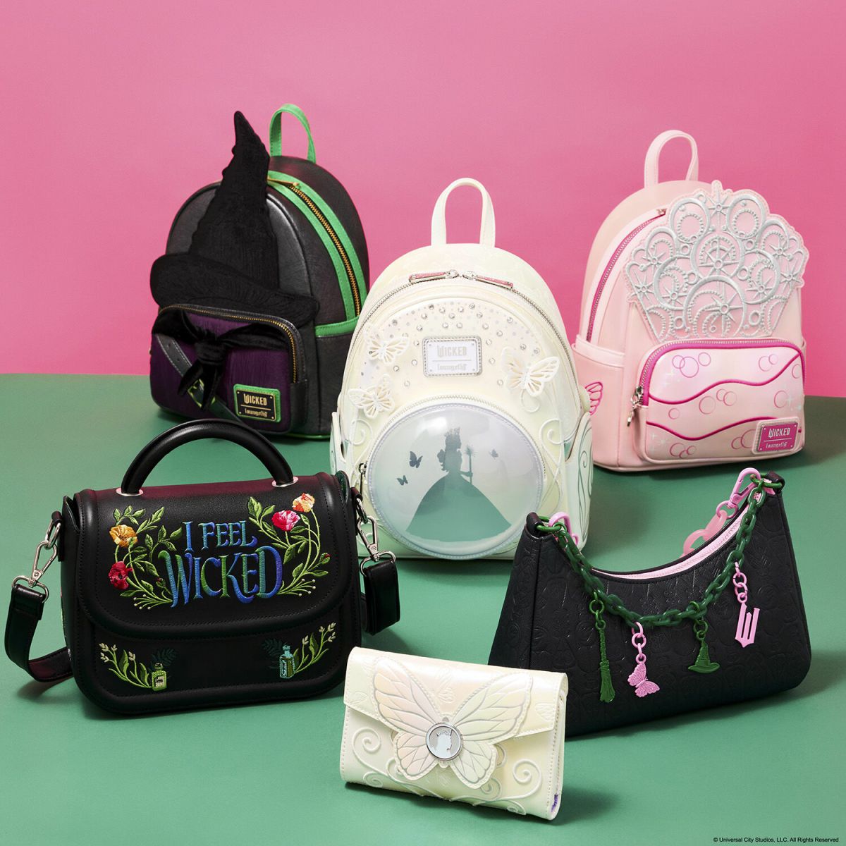 Wicked: For Good Glinda & Elphaba Crossbody Bag with Charms
