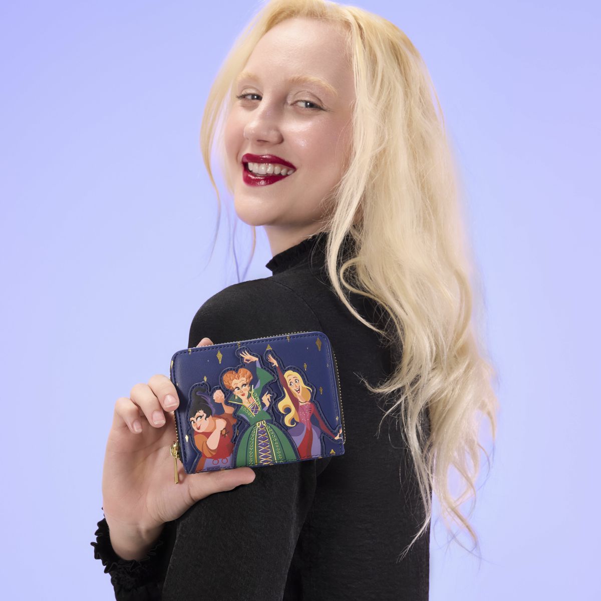 Hocus Pocus Sanderson Sisters Night Sky Zip Around Wallet