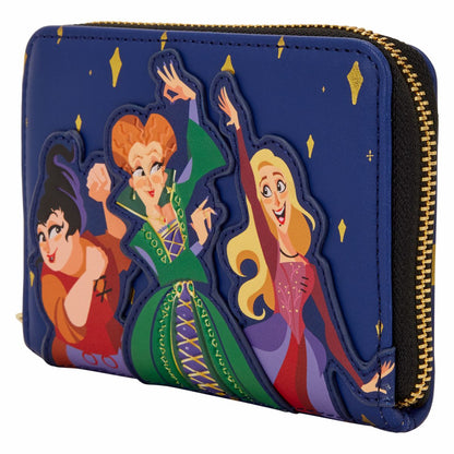 Hocus Pocus Sanderson Sisters Night Sky Zip Around Wallet