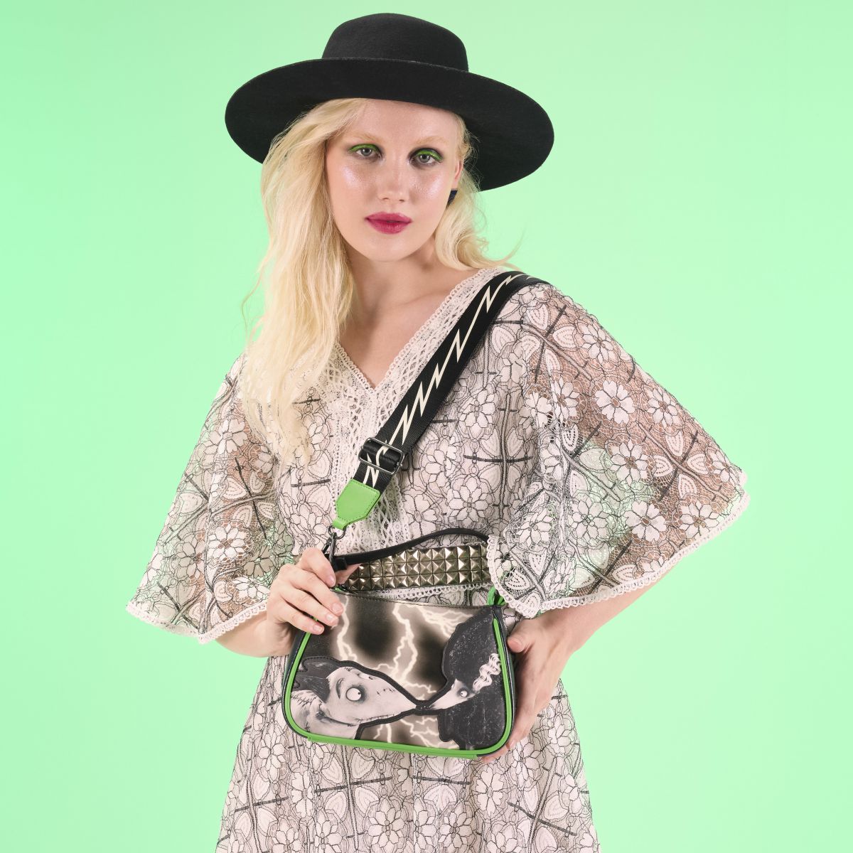 Frankenweenie Sparky & Persephone Glow Crossbody Bag