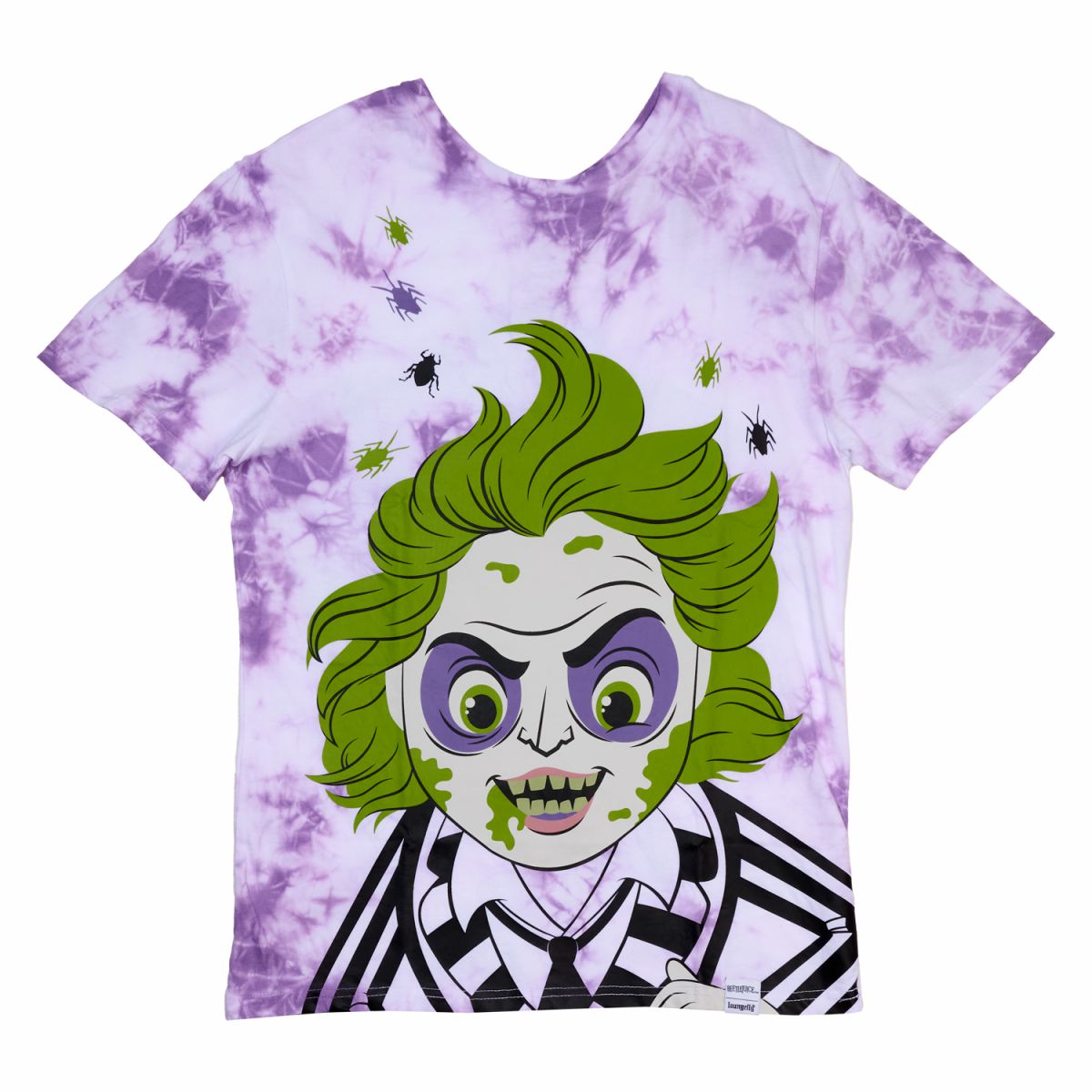 Beetlejuice & Lydia Deetz Reversible Tie-Dye Unisex Tee