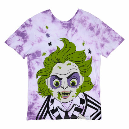 Beetlejuice & Lydia Deetz Reversible Tie-Dye Unisex Tee