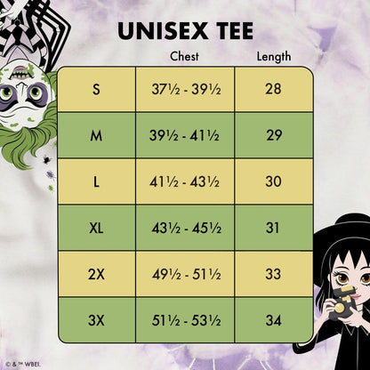 Beetlejuice & Lydia Deetz Reversible Tie-Dye Unisex Tee