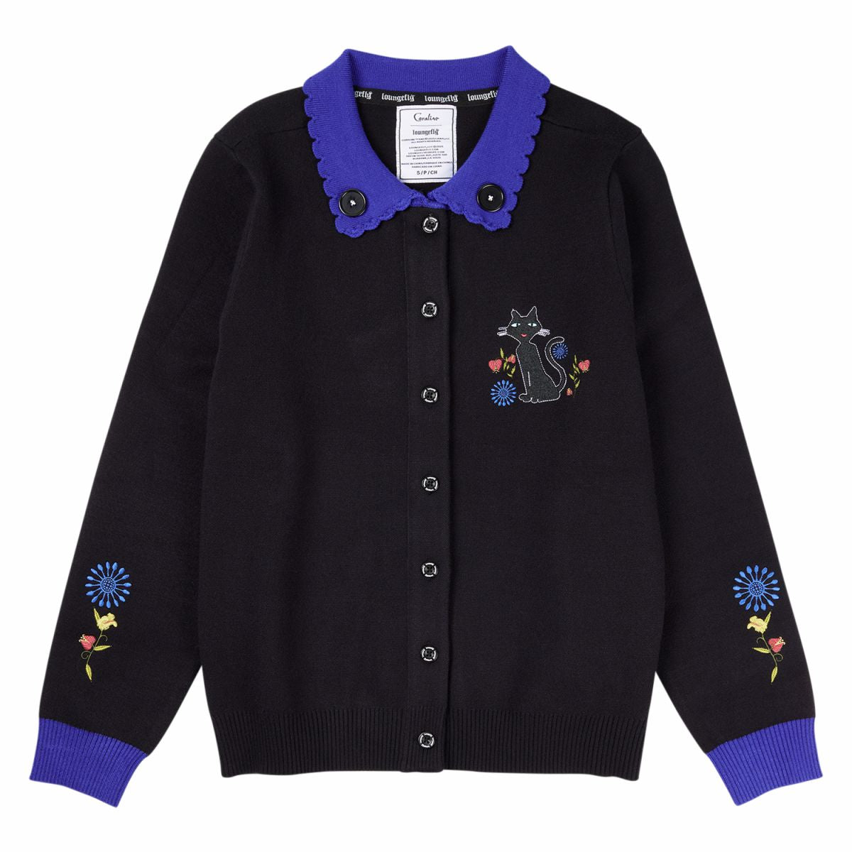 Coraline Floral Cat Collared Cardigan