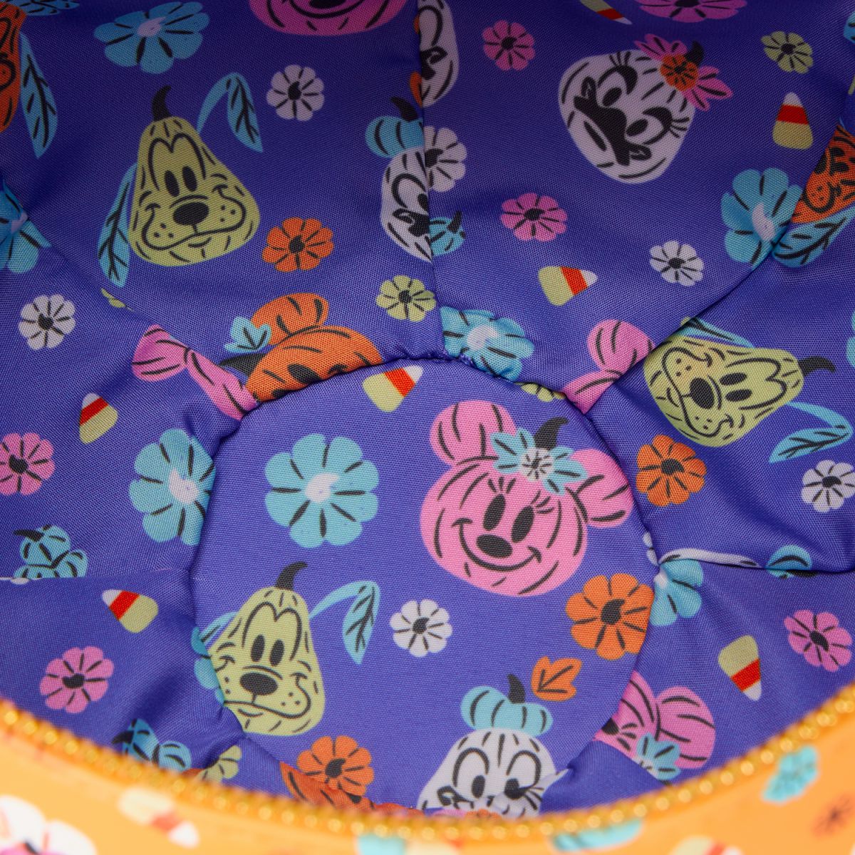 Mickey Mouse Floral Pumpkin Head Glow Figural Crossbody Bag