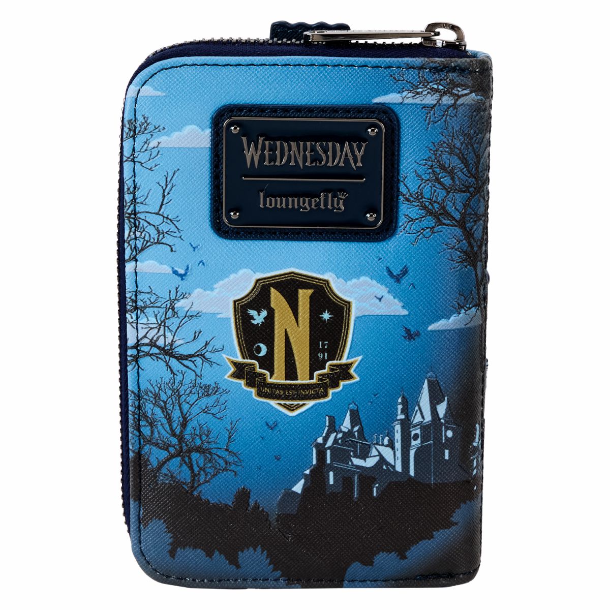 Wednesday Nevermore Academy Castle Zip Around Wallet