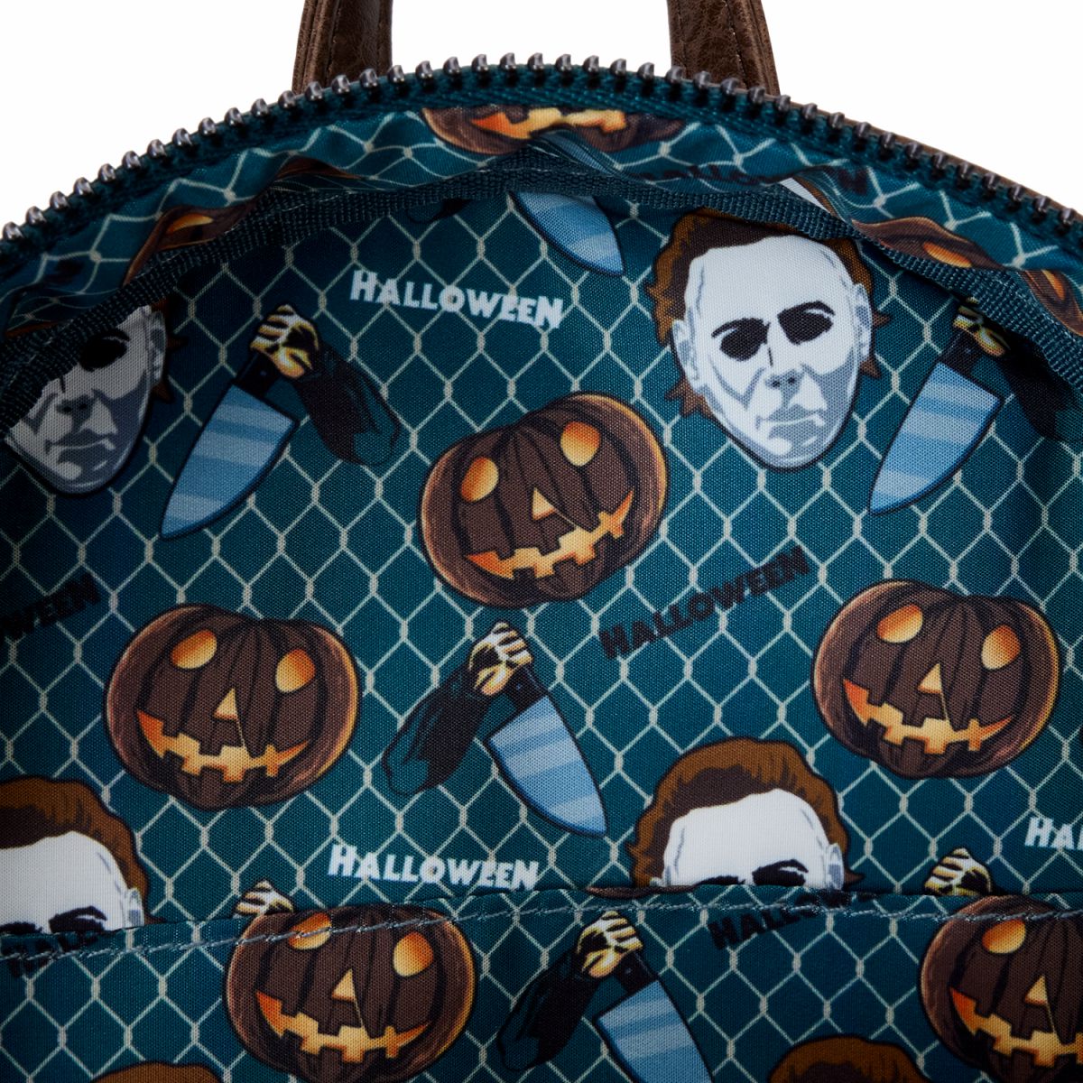 Halloween Michael Myers Pumpkin Glow Mini Backpack With Coin Bag