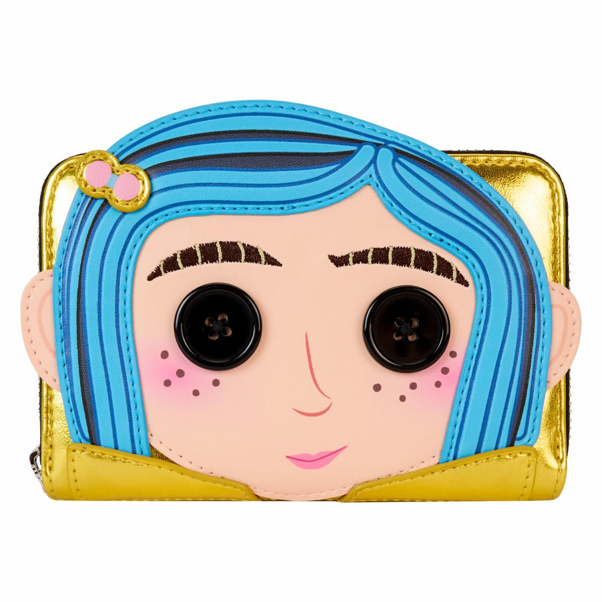 Coraline 15th Anniversary Laika Doll Metallic Cosplay Zip Around Wallet