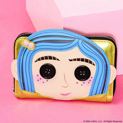Coraline 15th Anniversary Laika Doll Metallic Cosplay Zip Around Wallet