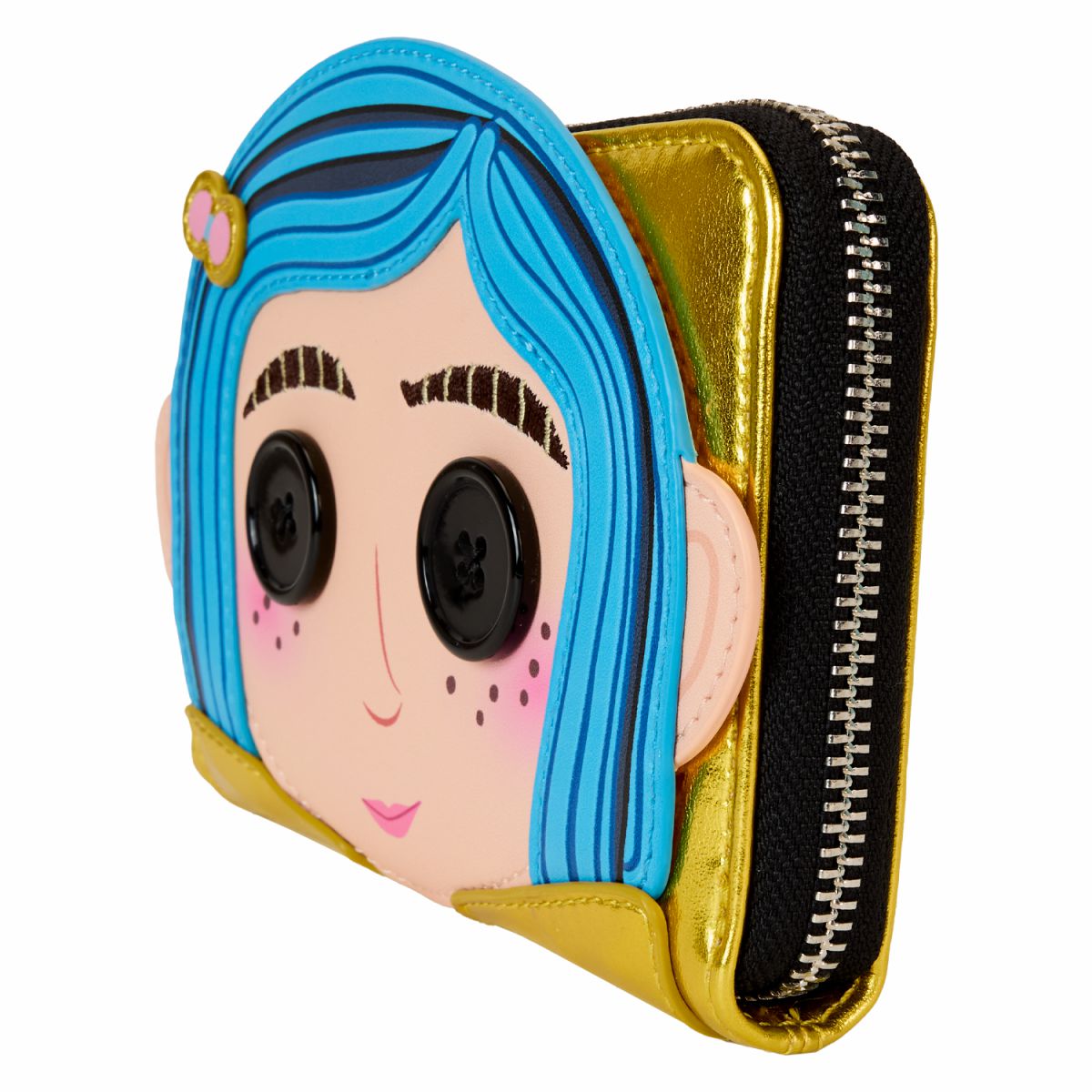 Coraline 15th Anniversary Laika Doll Metallic Cosplay Zip Around Wallet