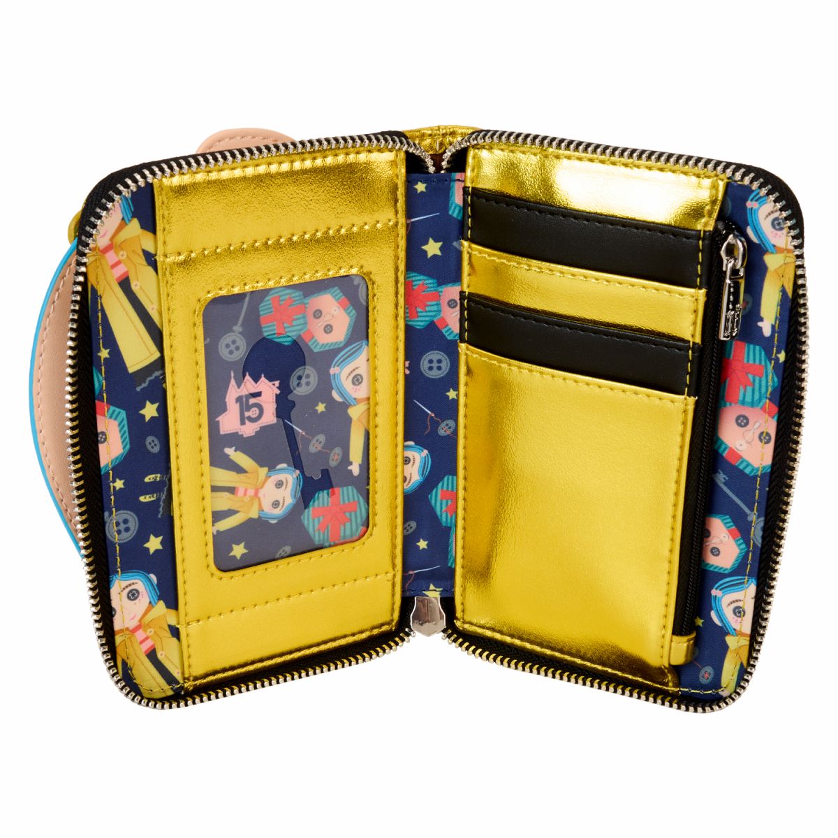 Coraline 15th Anniversary Laika Doll Metallic Cosplay Zip Around Wallet