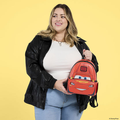 Cars 20th Anniversary Lightning McQueen Cosplay Light-Up Lenticular Mini Backpack