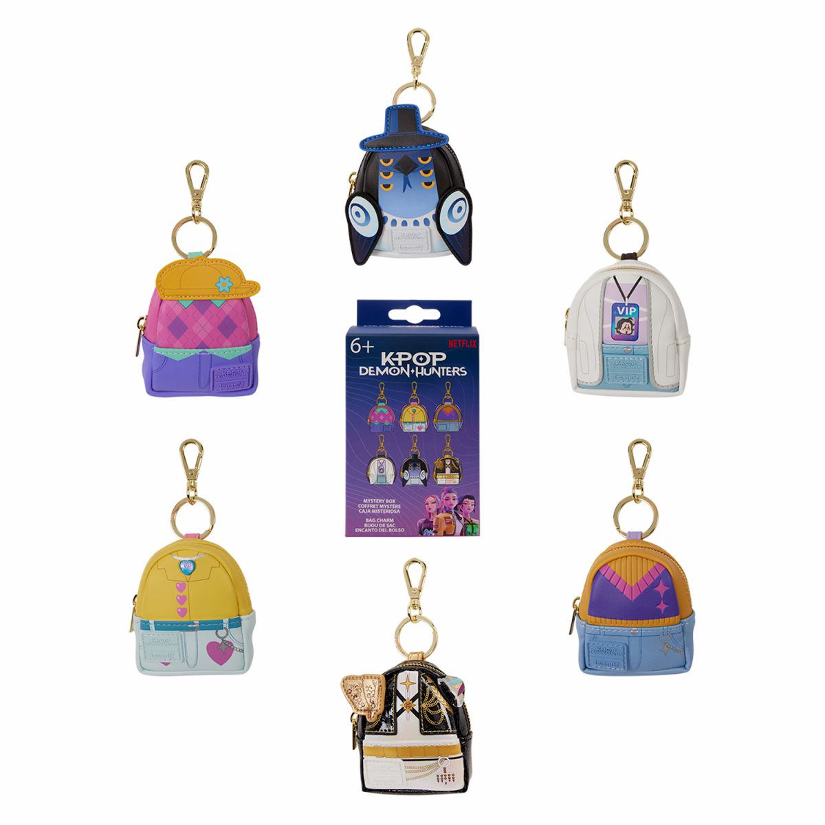 KPop Demon Hunters Exclusive Cosplay Mystery Mini Backpack Keychain Charm