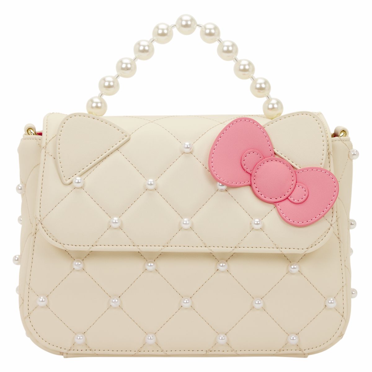 Sanrio Hello Kitty Exclusive Quilted Pearl Handle Crossbody Bag