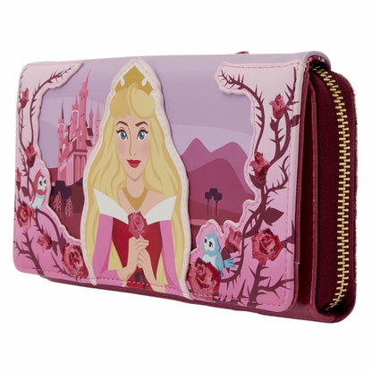 Sleeping Beauty Exclusive Princess Aurora Roses Wristlet Wallet