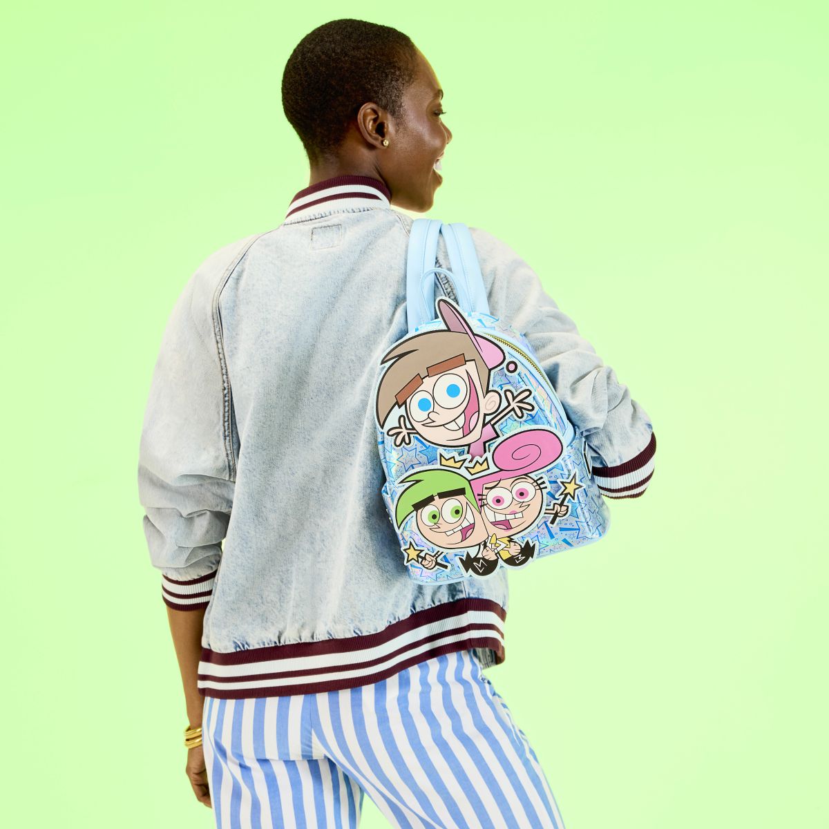 NYCC Limited Edition The Fairly OddParents Timmy, Cosmo, & Wanda Glow Mini Backpack