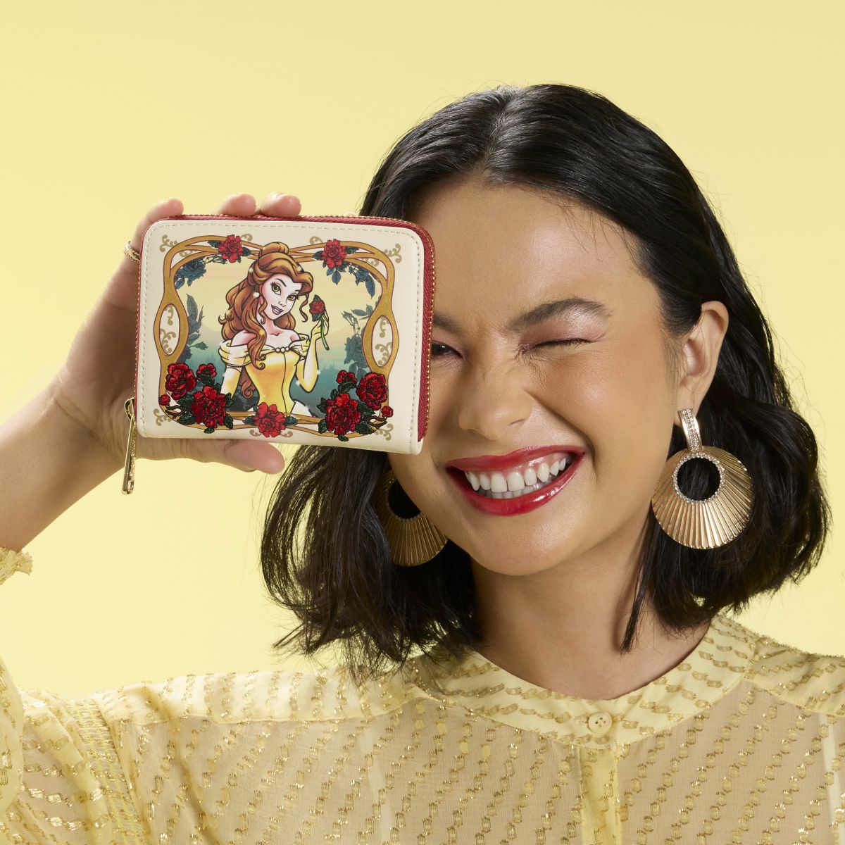 Beauty and the Beast Exclusive Belle Floral Zip Around Wallet
