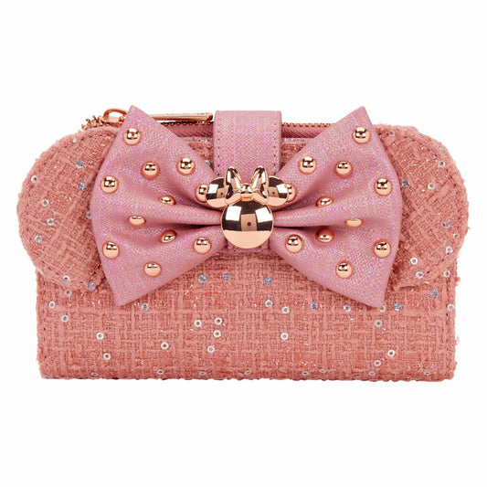 Minnie Mouse Exclusive Glitter Tweed Flap Wallet