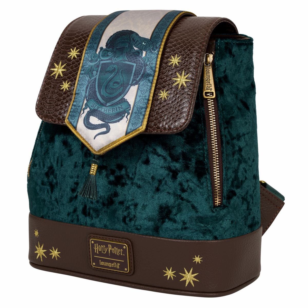 Exclusive Harry Potter Slytherin Banner Velvet Mini Backpack