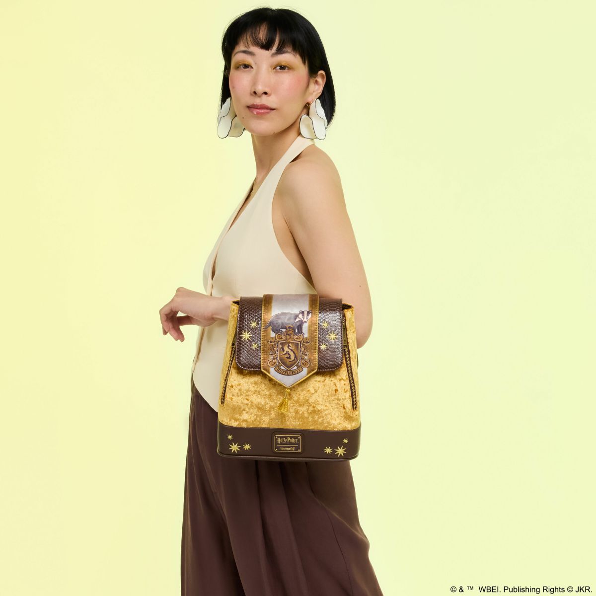 Exclusive Harry Potter Hufflepuff Banner Velvet Mini Backpack