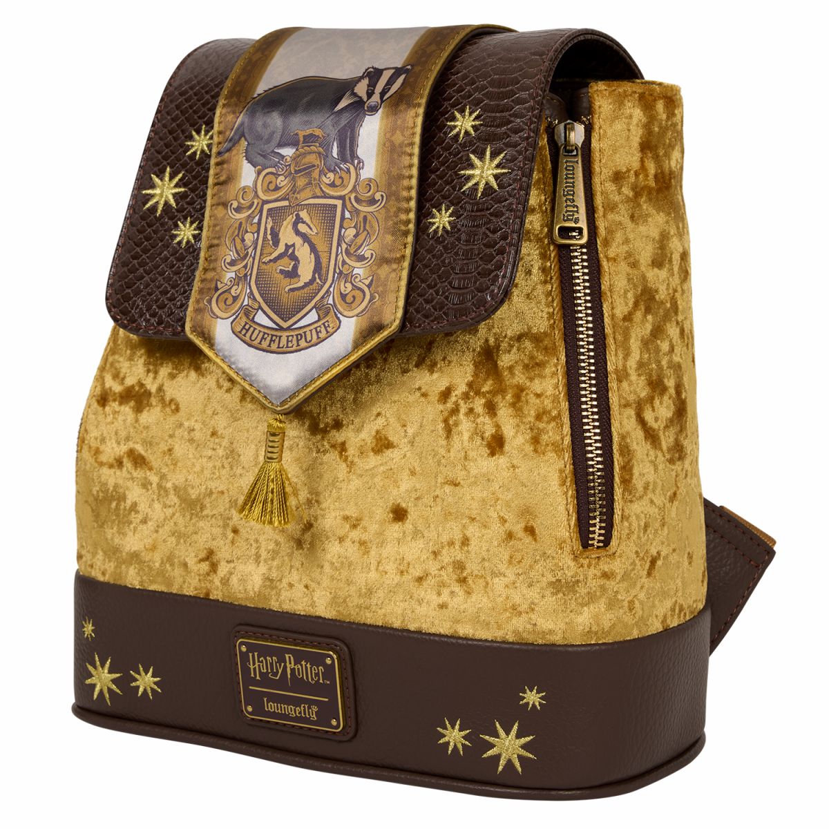Exclusive Harry Potter Hufflepuff Banner Velvet Mini Backpack