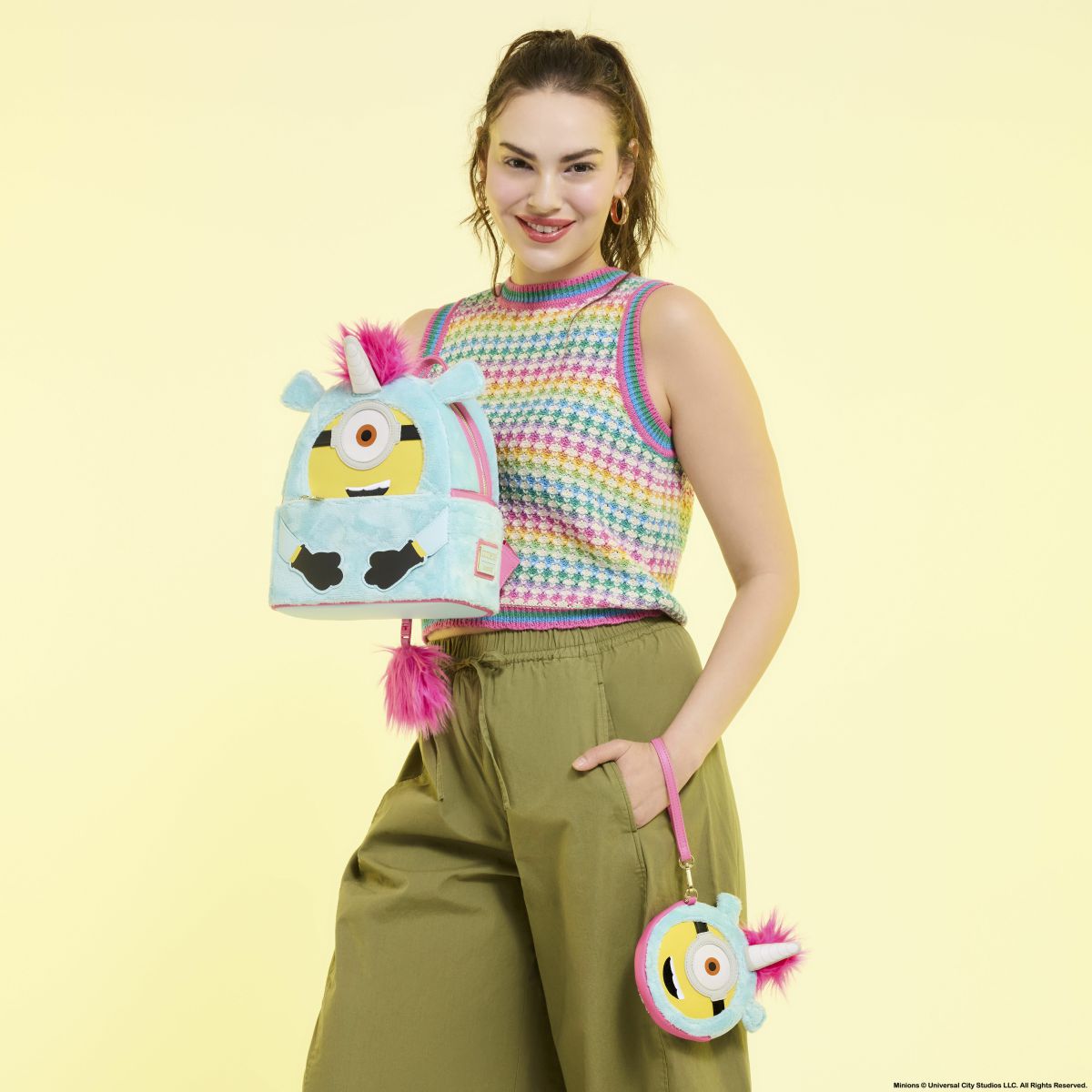 Minions Fluffy Unicorn Exclusive Costume Plush Wristlet Wallet
