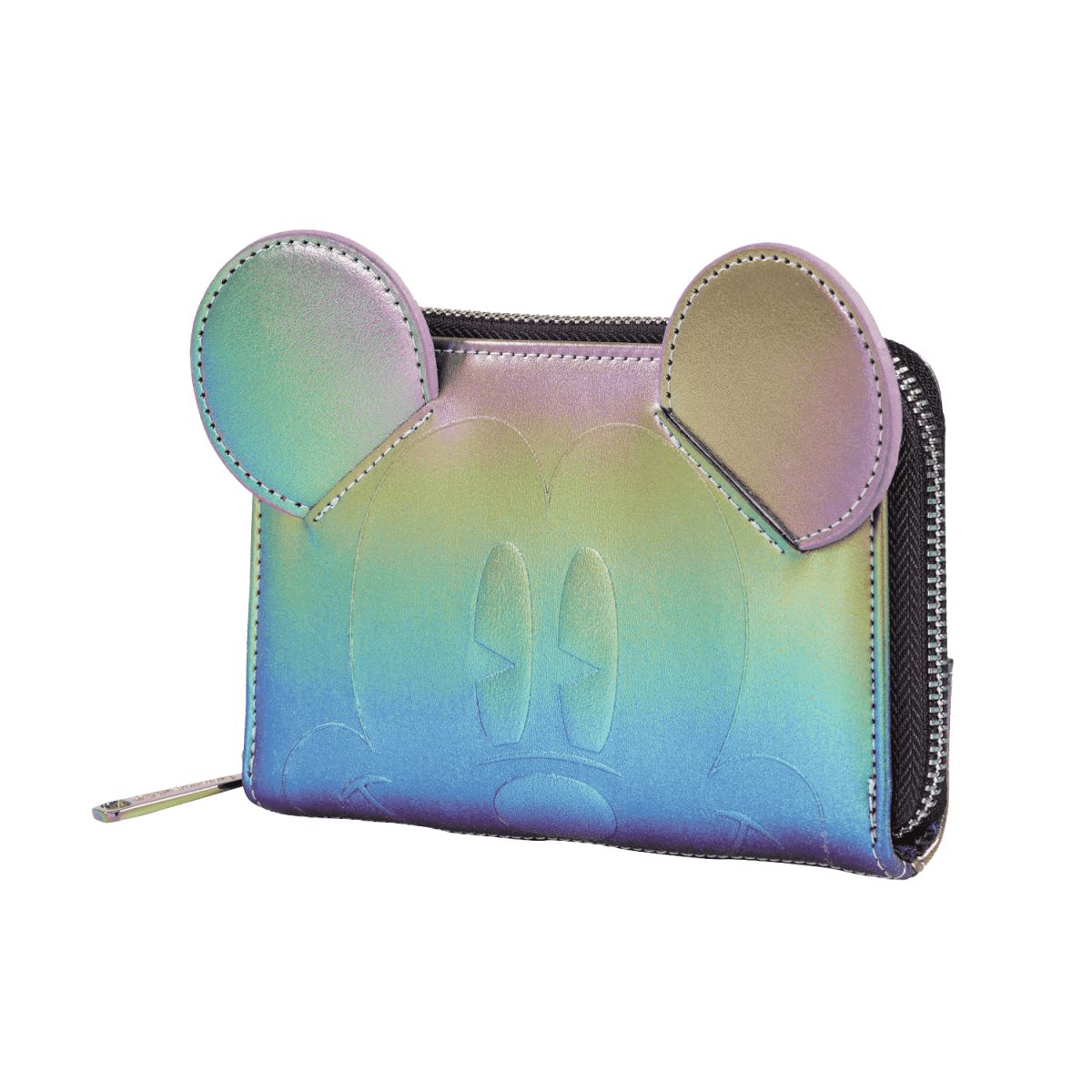 Mickey Mouse Exclusive Oil Slick Iridescent Cosplay Zip Around Wallet