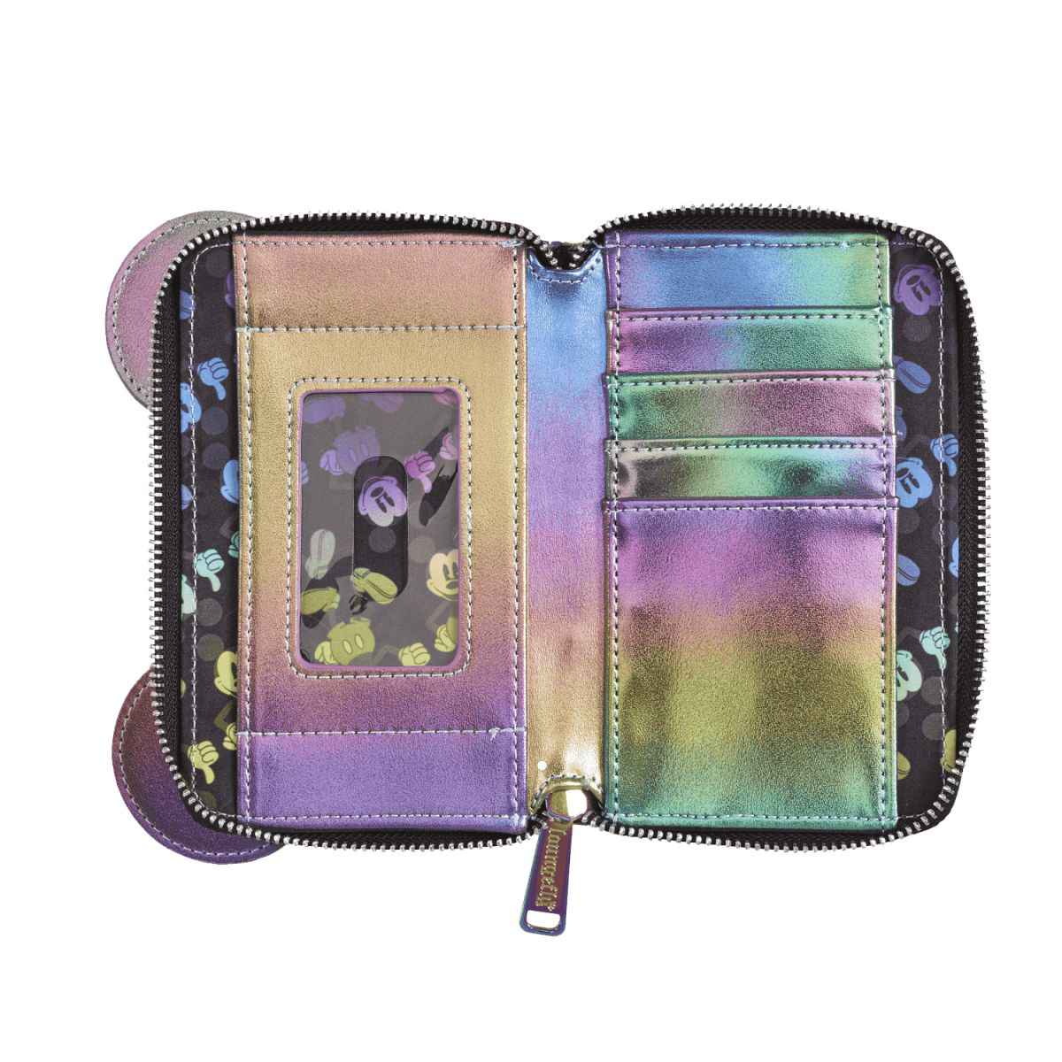 Mickey Mouse Exclusive Oil Slick Iridescent Cosplay Zip Around Wallet