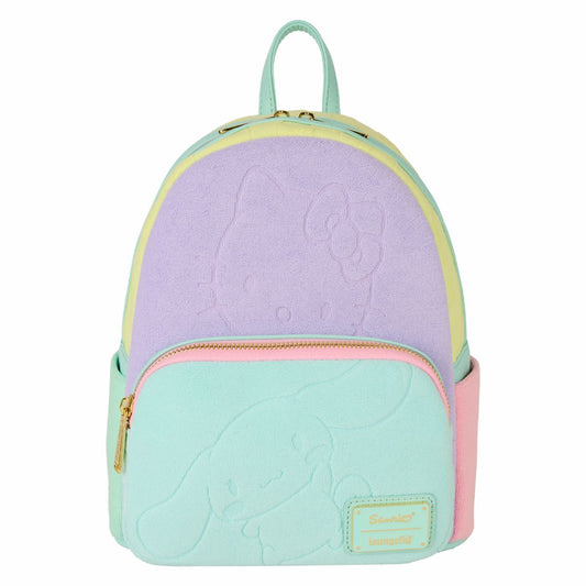 SDCC Limited Edition Hello Kitty & Friends Color Block Terry Cloth Mini Backpack