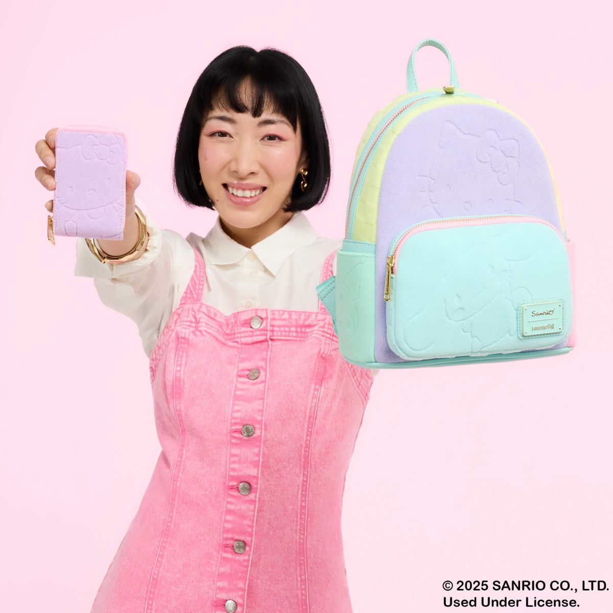 SDCC Limited Edition Hello Kitty & Friends Color Block Terry Cloth Mini Backpack