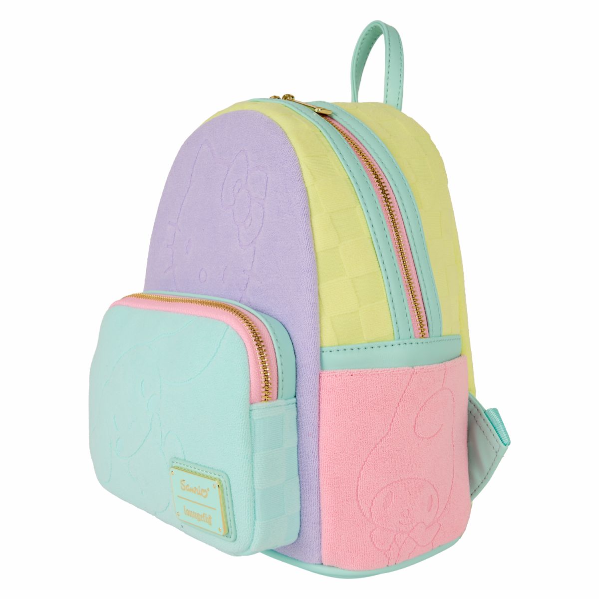 SDCC Limited Edition Hello Kitty & Friends Color Block Terry Cloth Mini Backpack