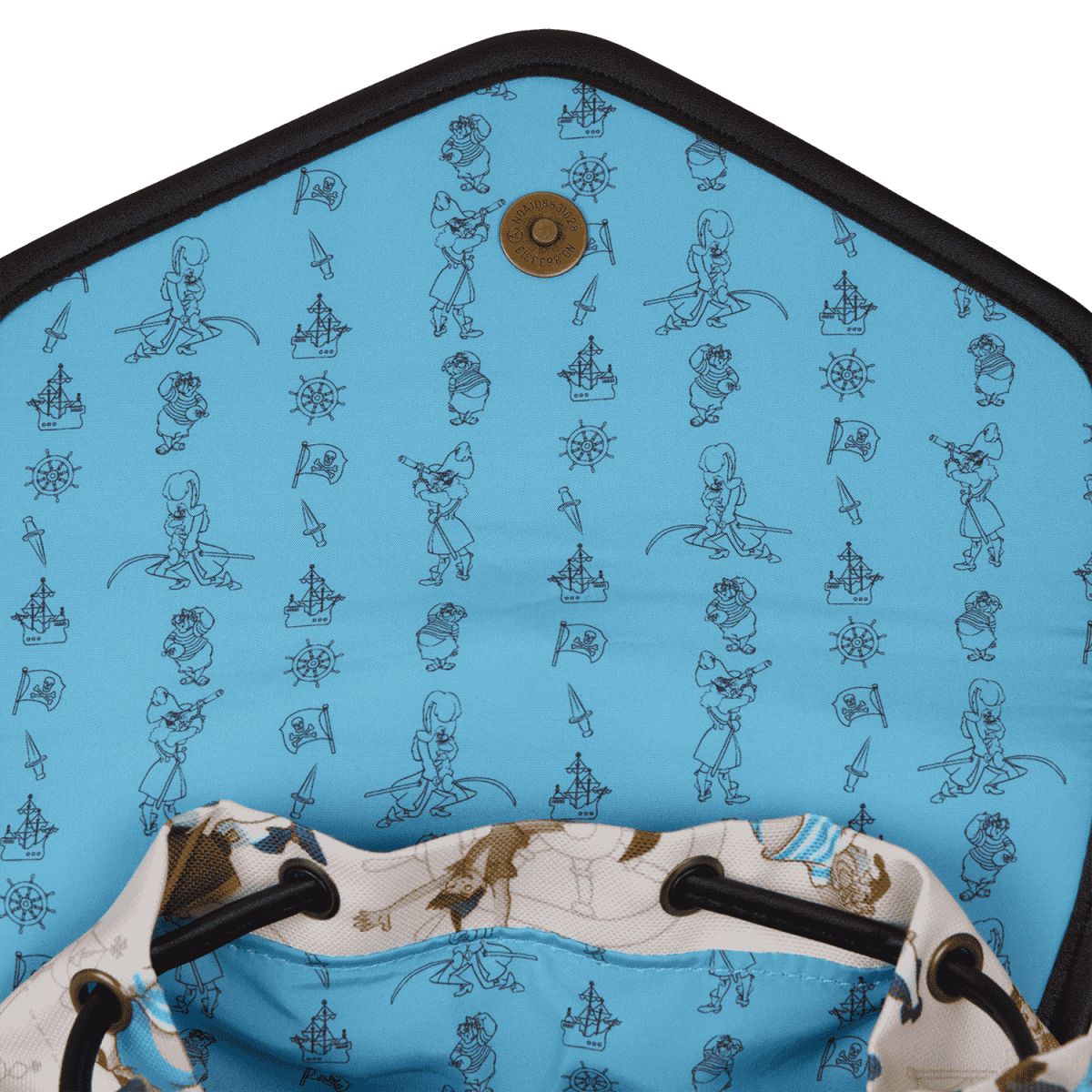 Peter Pan Exclusive Captain Hook Pirate Ship Drawstring Full-Size Backpack