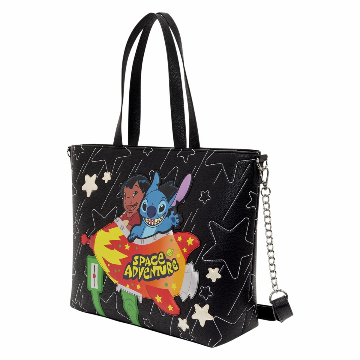 Lilo & Stitch Space Adventure Glow Tote Crossbody Bag with Coin Bag