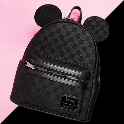 Mickey Mouse Checkered Texture Mini Backpack