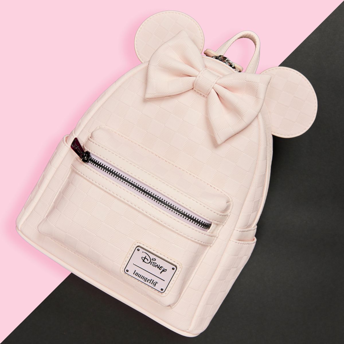 Minnie Mouse Checkered Texture Mini Backpack