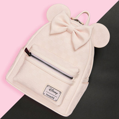 Minnie Mouse Checkered Texture Mini Backpack