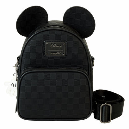 Mickey Mouse Checkered Texture Convertible Mini Backpack & Crossbody Bag