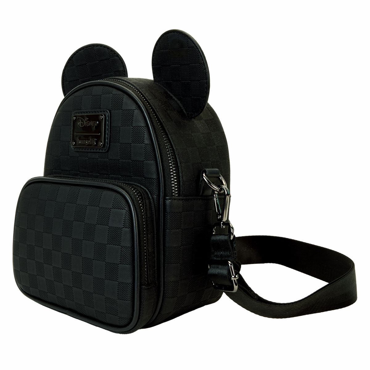 Mickey Mouse Checkered Texture Convertible Mini Backpack & Crossbody Bag