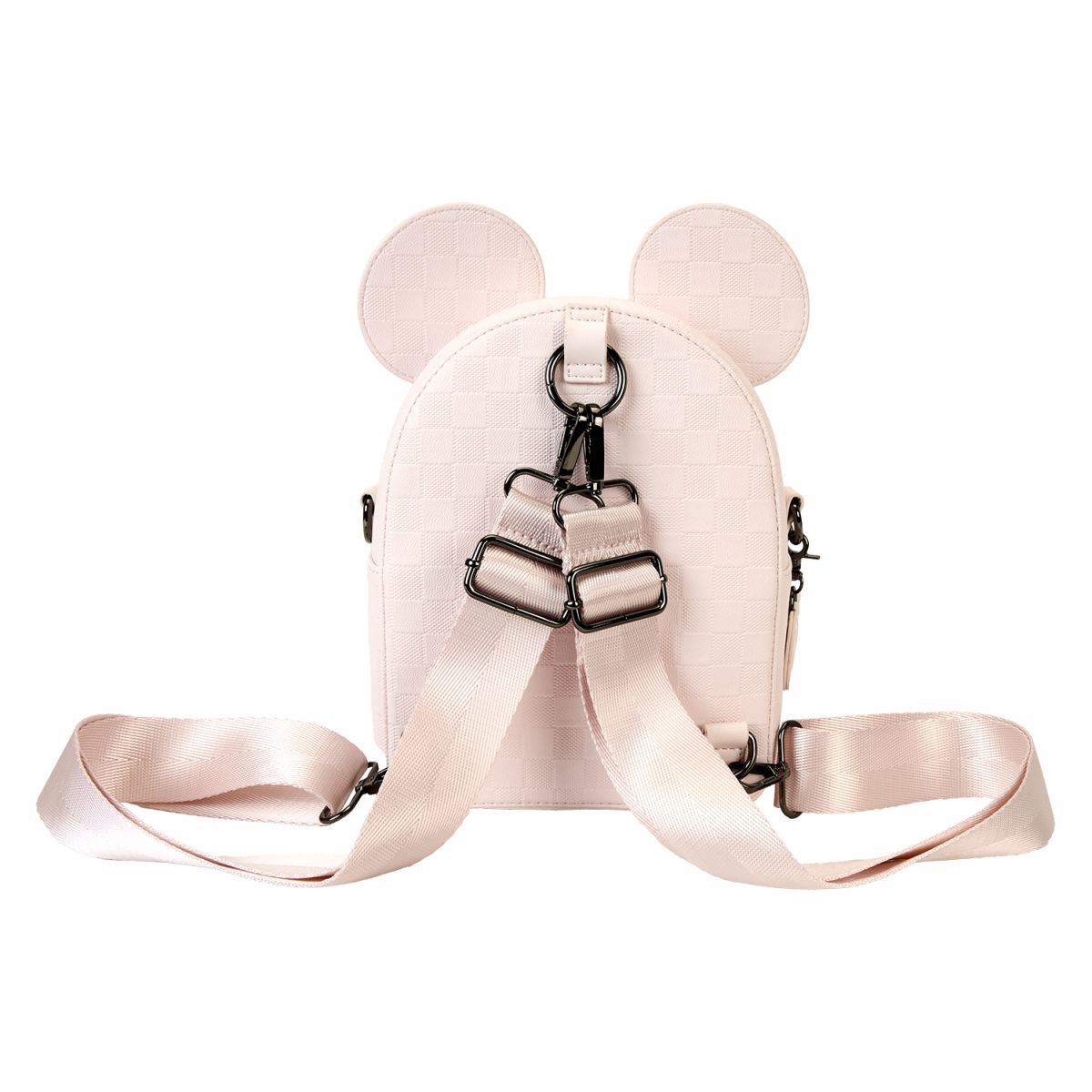 Minnie Mouse Checkered Texture Convertible Mini Backpack & Crossbody Bag