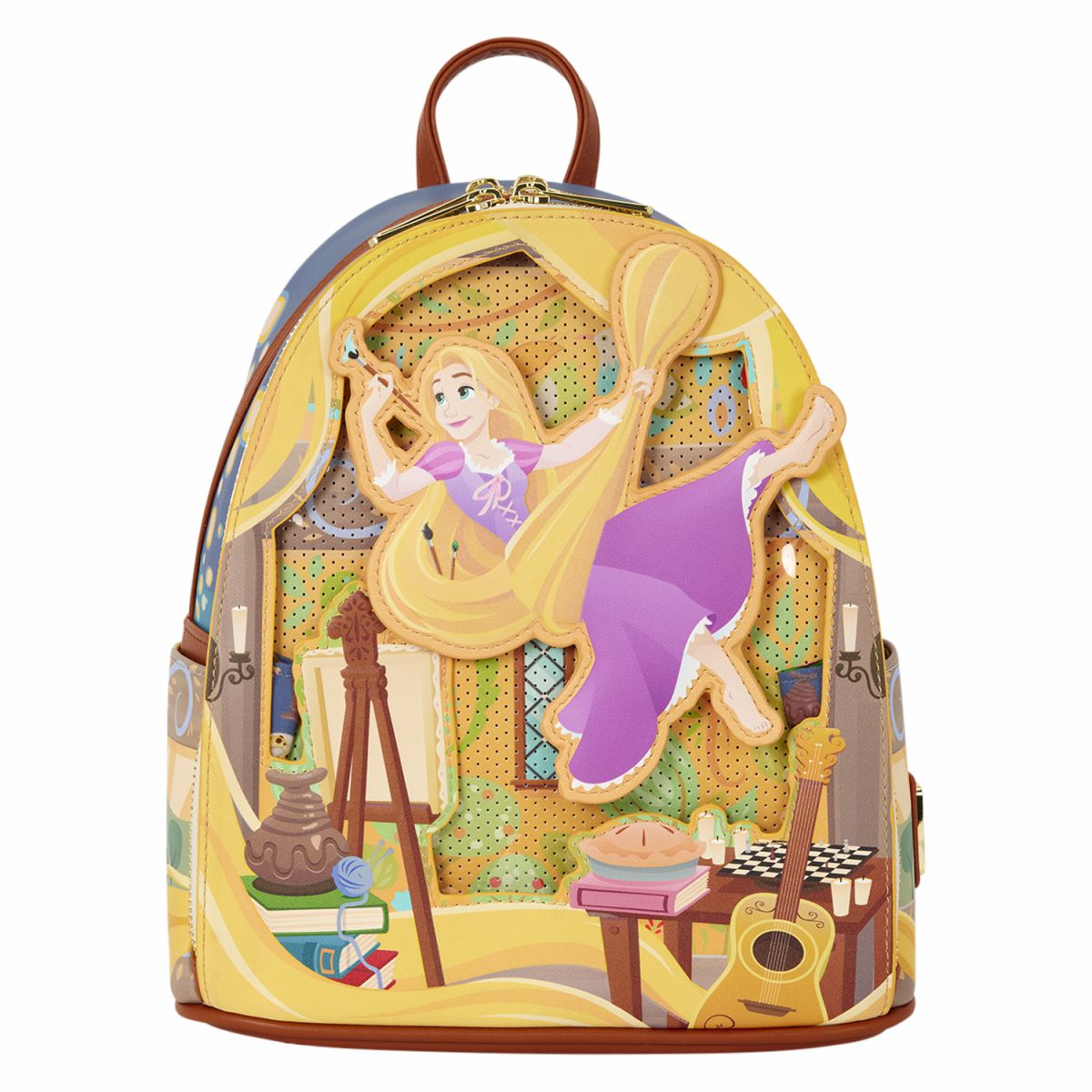 Tangled Rapunzel Glow Pin Trader Mini Backpack