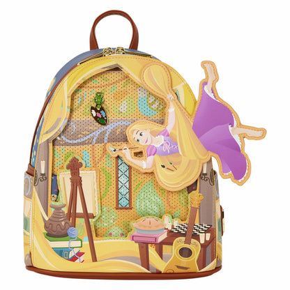Tangled Rapunzel Glow Pin Trader Mini Backpack