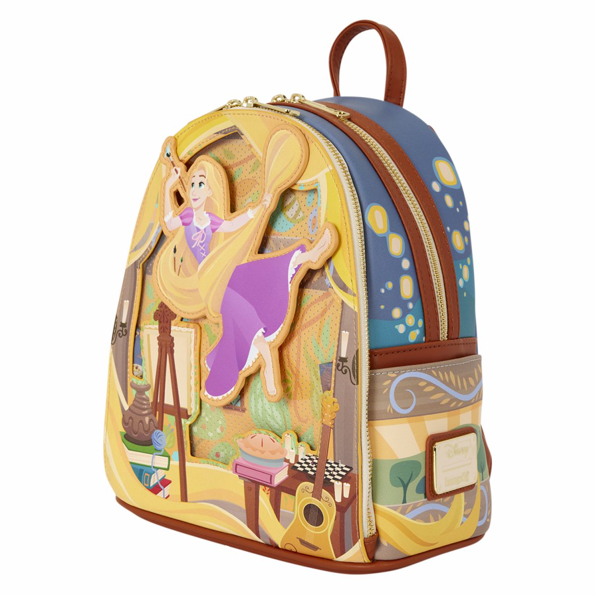 Tangled Rapunzel Glow Pin Trader Mini Backpack